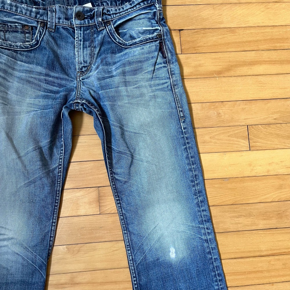 Silver Jeans Co Mens Straight Leg Distressed Decker Denim Blue Jeans 31x31 - Picture 4 of 16